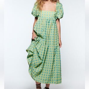 NWOT Zara Plaid Print Dress